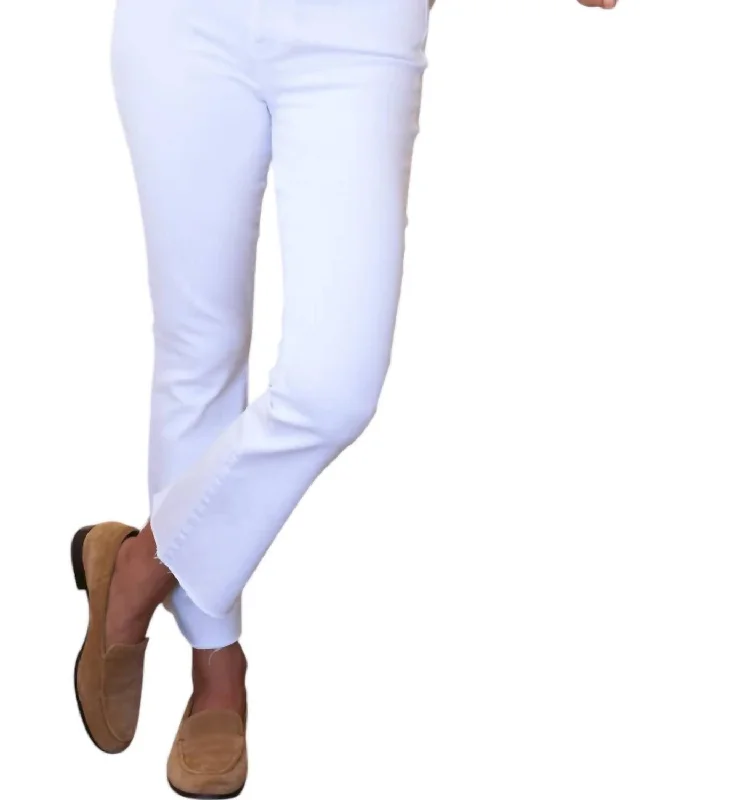 Killian Crop Flare Jeans In White