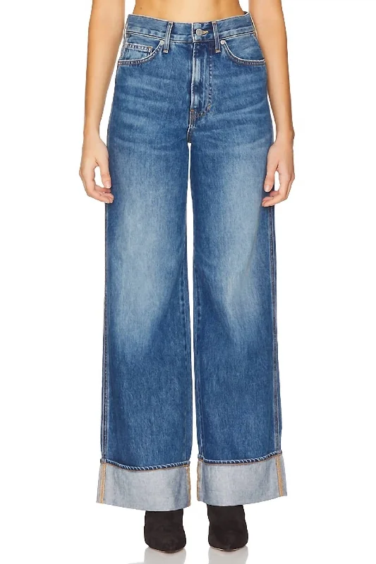 Taylor High Rise Wide Leg Jeans In Rebel Stone