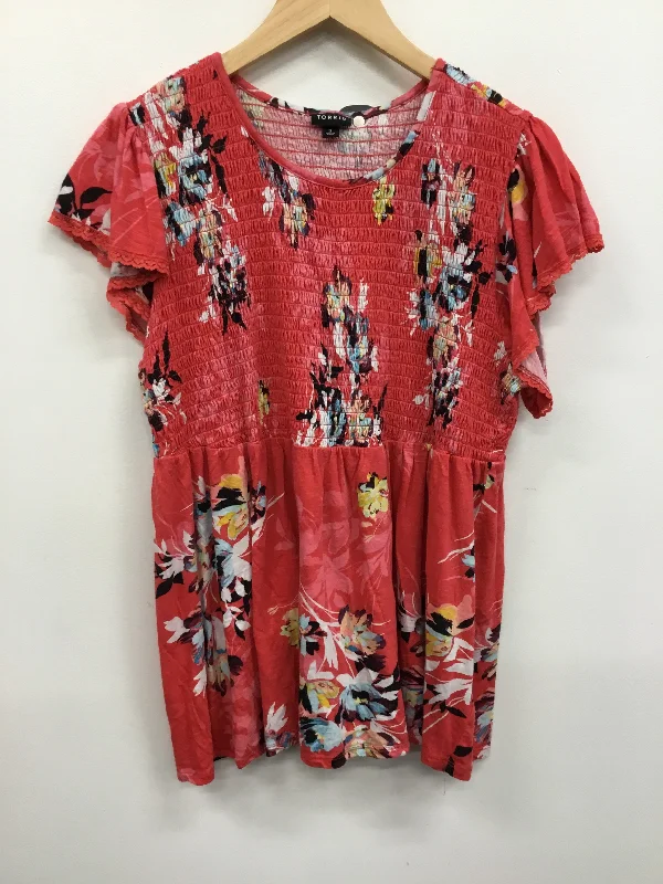 Top Short Sleeve By Torrid In Pink, Size: 3x